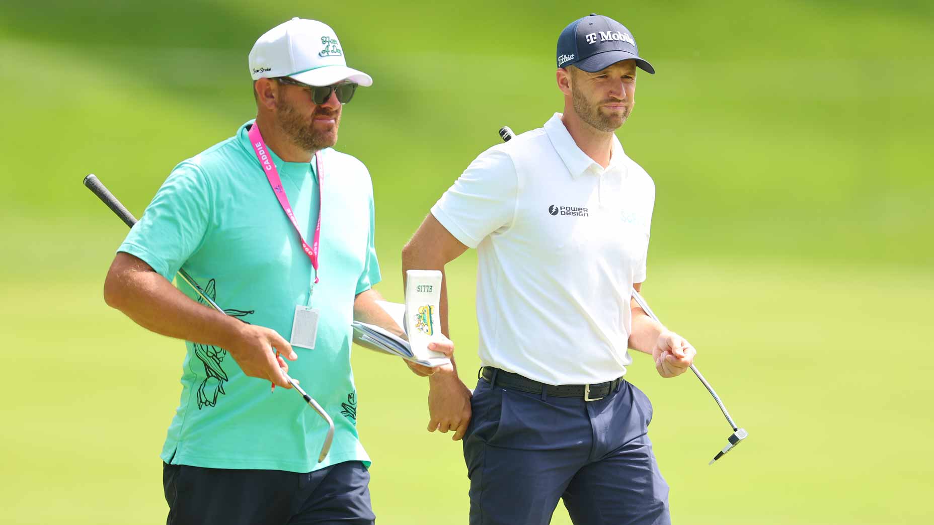 Wyndham Clark and John Ellis at the PGA Championship.
