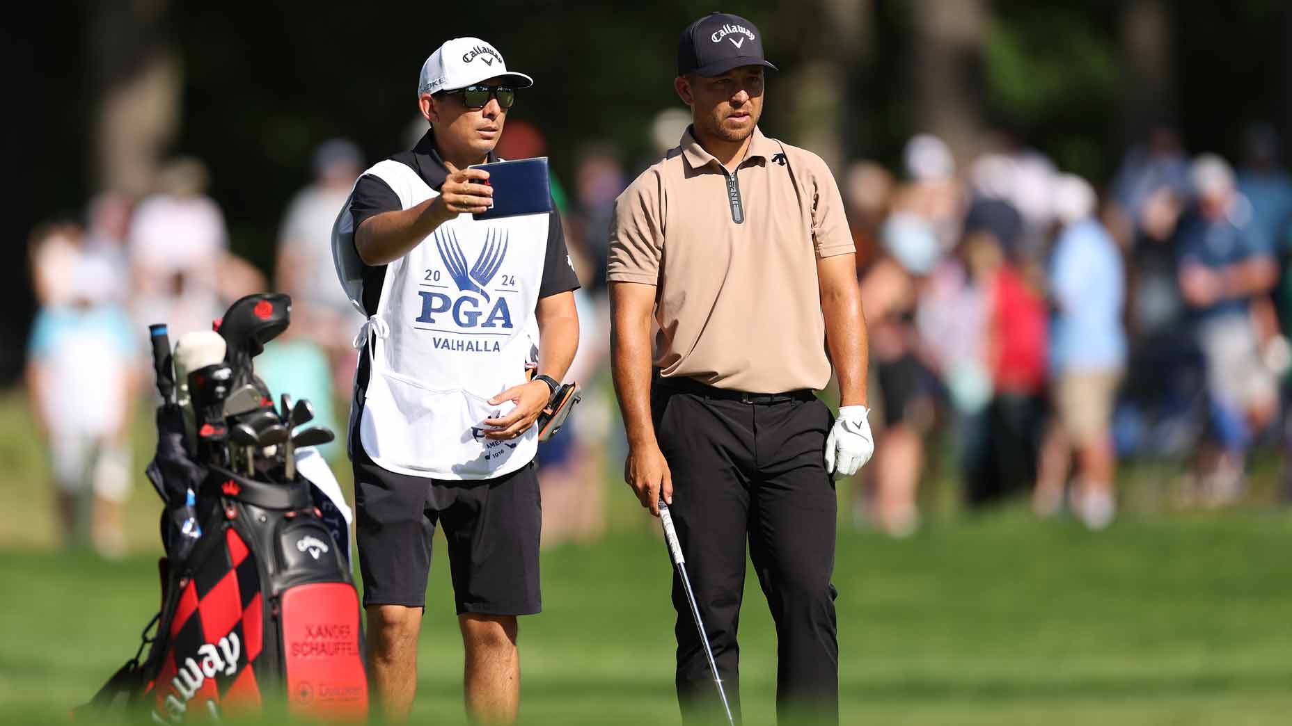 Xander Schauffele and Austin Kaiser at the PGA Championship.